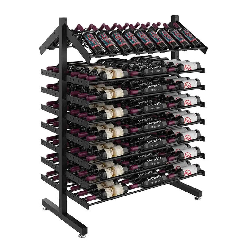 Evolution Double-Sided Freestanding Island Display Wine Rack & Presentation Row