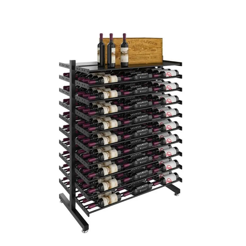Evolution Double-Sided Island Display | 126 Bottle Freestanding Metal Wine Rack