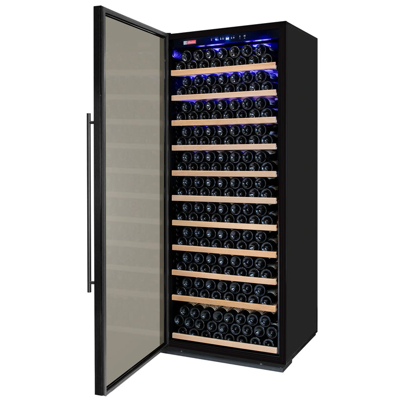 32" Wide Vite II Tru-Vino 277 Bottle Single Zone Black Right Hinge Wine Refrigerator