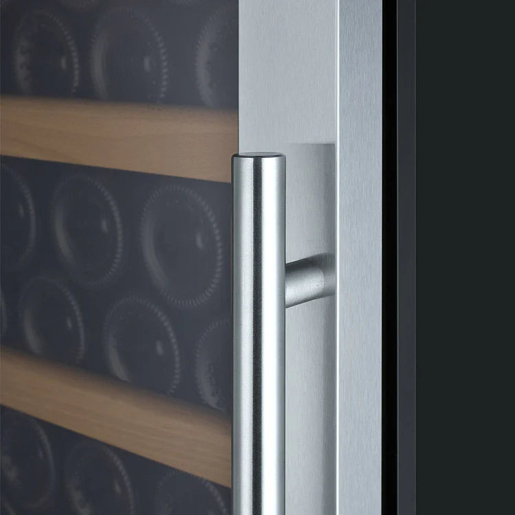 32" Wide Vite II Tru-Vino 277 Bottle Single Zone Stainless Steel Left Hinge Wine Refrigerator