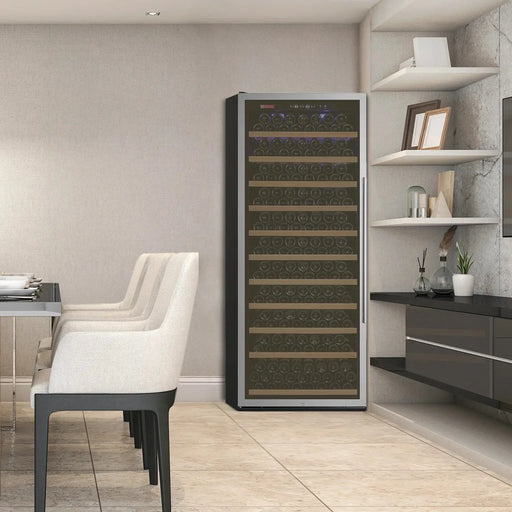 32" Wide Vite II Tru-Vino 277 Bottle Single Zone Stainless Steel Left Hinge Wine Refrigerator