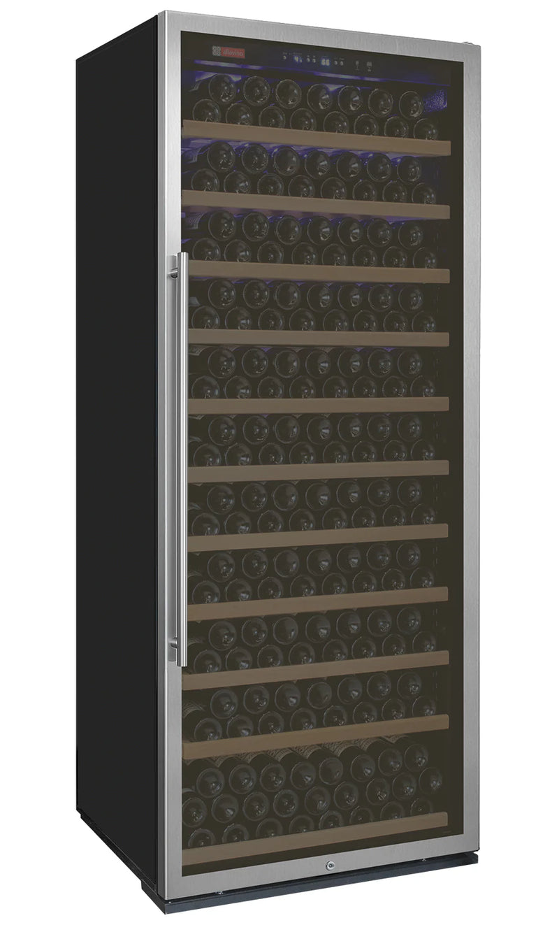32" Wide Vite II Tru-Vino 277 Bottle Single Zone Stainless Steel Left Hinge Wine Refrigerator