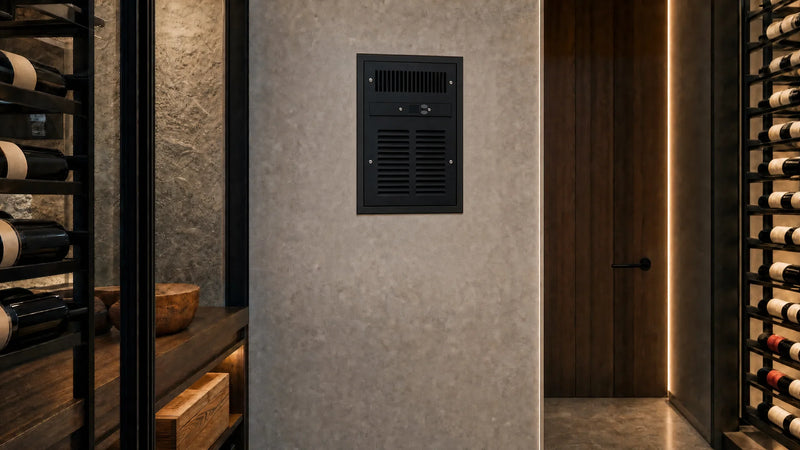 Breezaire WKL 3000 Black Aluminum lifestyle wine cellar installation