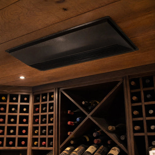 Wine Guardian CS050 ceiling mount fan coil recessed in a wine cellar ceiling