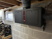 Wine Guardian D025 cooling unit installed in wine cellar