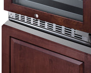 Summit SWCDAF24PNR panel-ready 24 in wine refrigerator with freezer drawers, custom wood panel detail