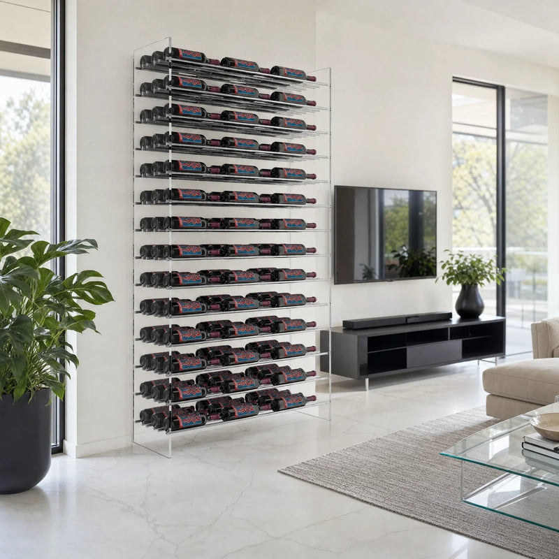 Evolution Wine Tower 92 inch with 162 bottles in a modern interior