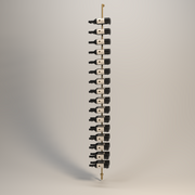 Fittings Cantilever Label-Out wine rack, floor-to-ceiling metal column in gold finish