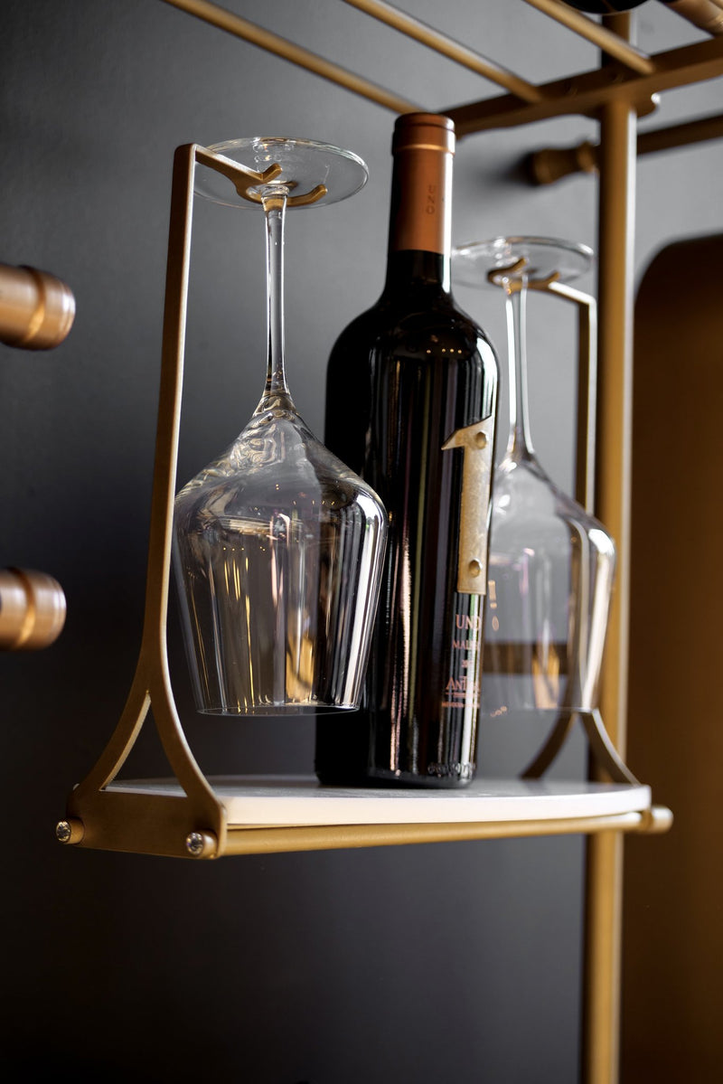 Fittings Rhone wine wall detail, gold finish