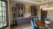 Fittings Sierra metal wine rack shown in a room setting