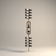 Fittings Sierra wine rack, double depth with capsule display, gold finish