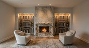 Fittings Sonoma metal wine wall shown in a room setting