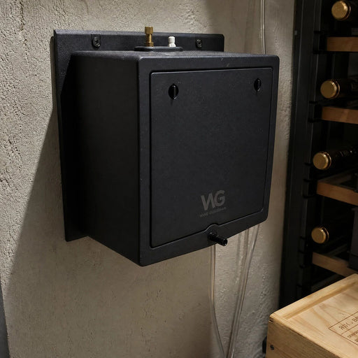 Wine Guardian cellar humidifier wall mounted in a wine cellar
