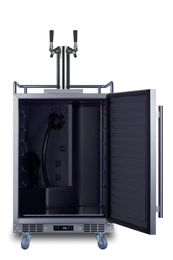 Summit SBC682WKDTWIN kegerator open