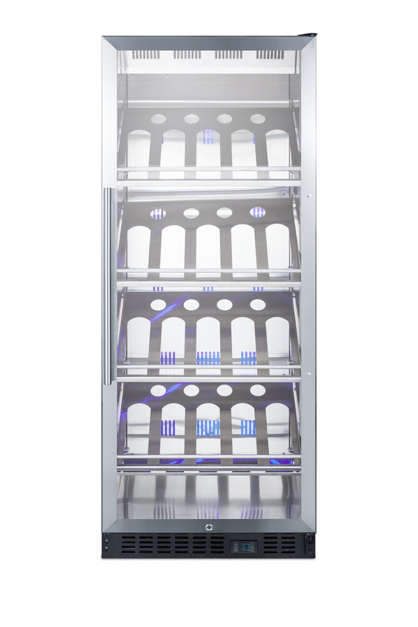 Summit SCR1156CHCSS commercial wine cellar, stainless steel cabinet, front view