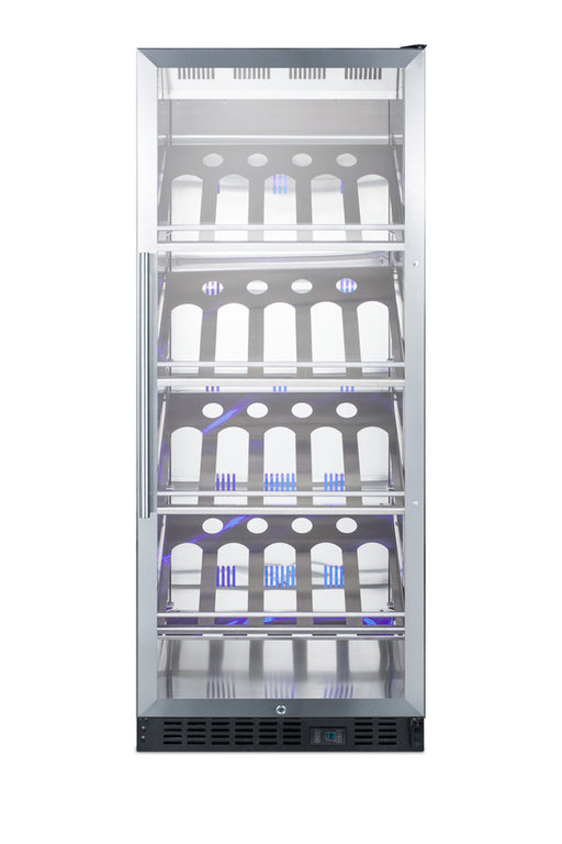 Summit SCR1156CHCSS commercial wine cellar, stainless steel cabinet, front view