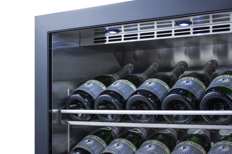 Summit SCR1156CH stainless champagne rack detail