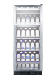Summit SCR1156CH commercial wine cellar, black cabinet, front view