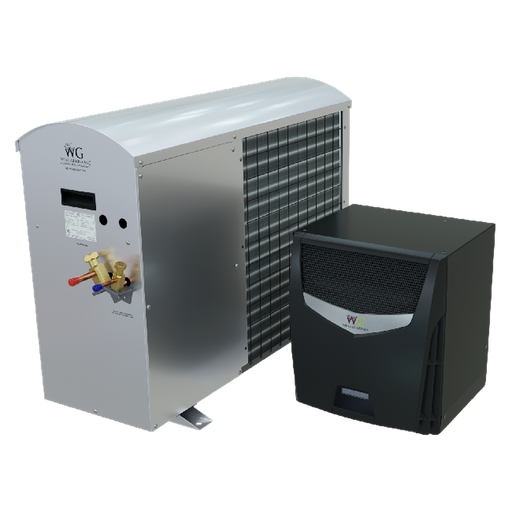 Wine Guardian SS018 ductless split system, fan coil and condensing unit