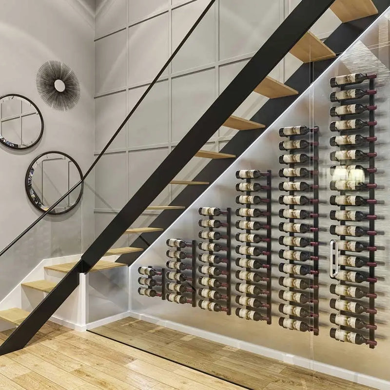 W Series Under the Stairs Wine Wall Kit Mounted Metal Wine Rack Kit