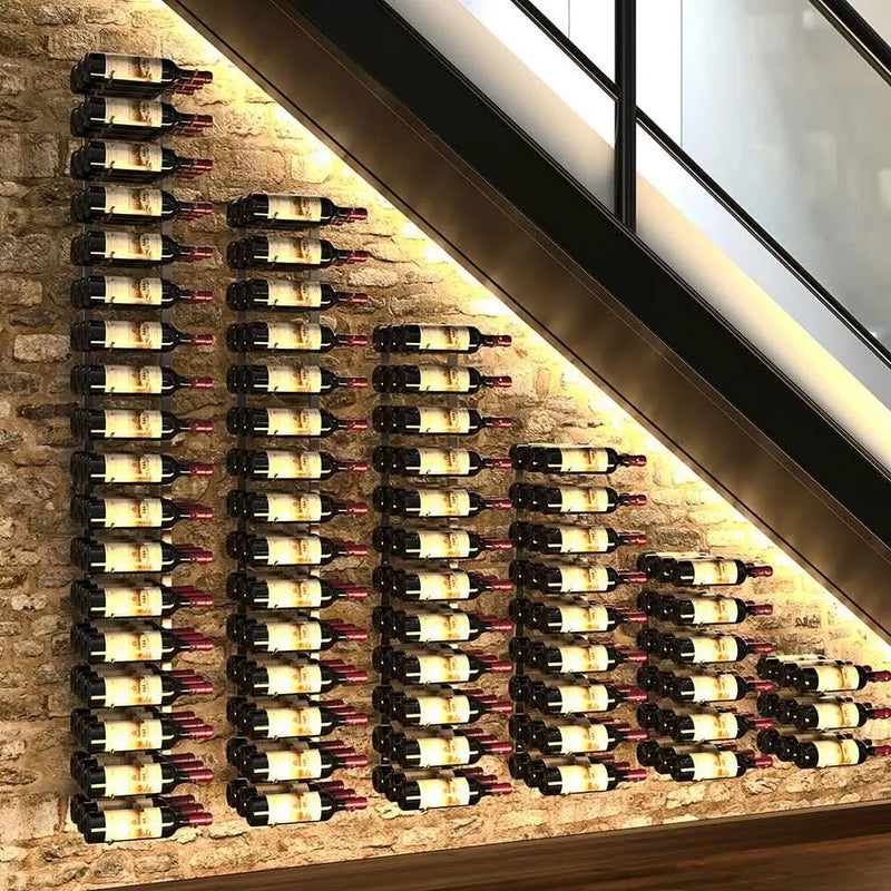 W Series Under the Stairs Wine Wall Kit Mounted Metal Wine Rack Kit