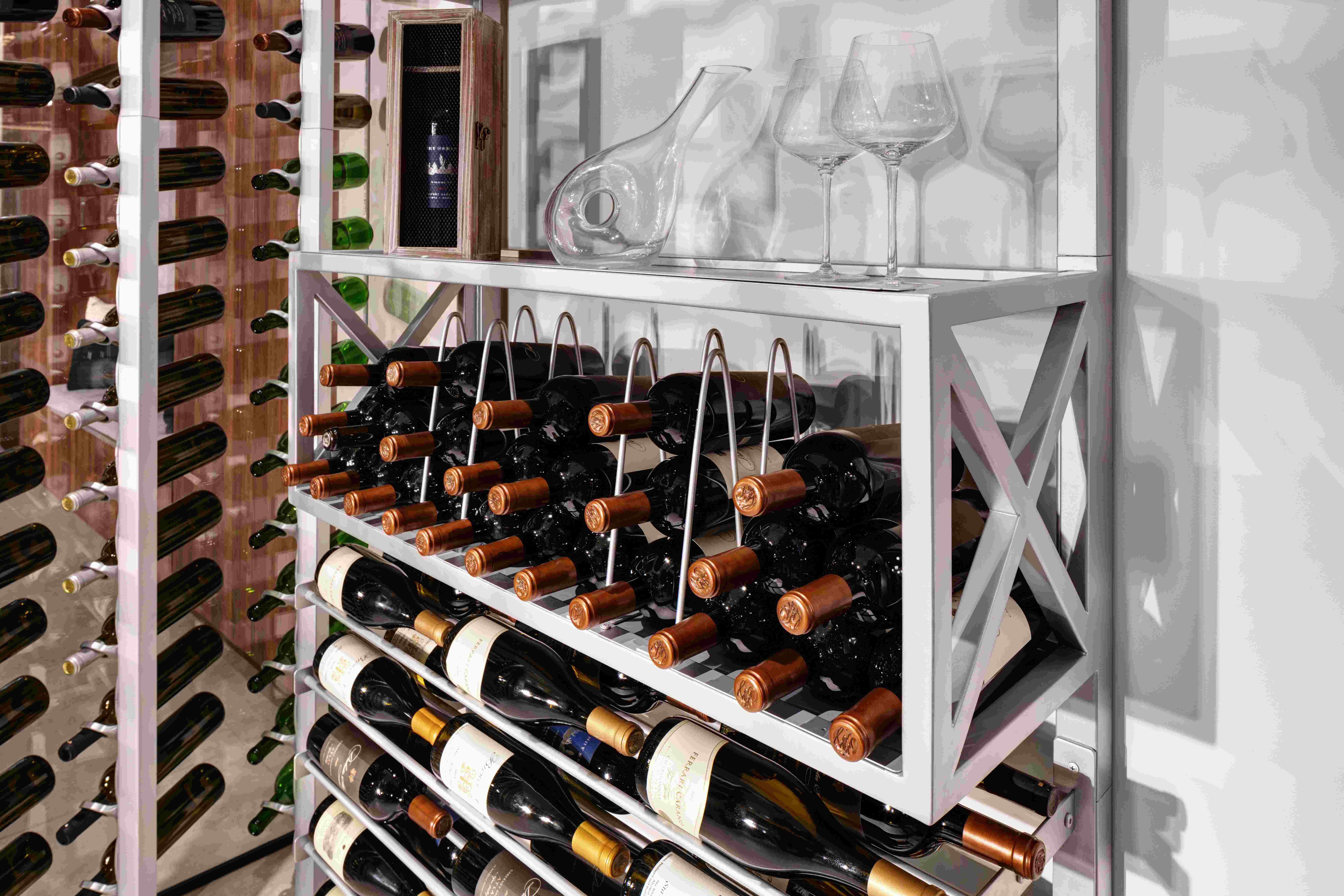 Wine wall feature display
